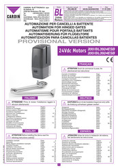 Cardin Elettronica 200/BL3924ESB Instruction Manual