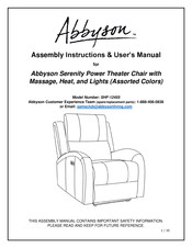 Abbyson SHF-12455 Assembly Instructions & User Manual