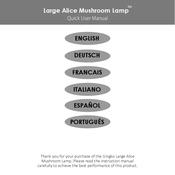 GINGKO Large Alice Mushroom Lamp Quick User Manual