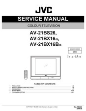 JVC AV-21BX16/G Service Manual