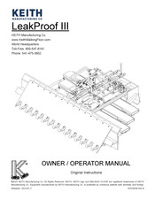 Keith LeakProof III Owner's Manual