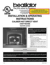 Heatilator CNXT90E Installation & Operating Instructions Manual