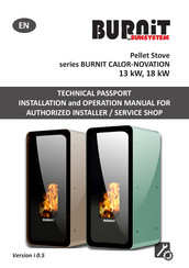 Sunsystem BURNIT CALOR-NOVATION Series Installation And Operation Manual
