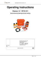REUTER EP-01-011 Operating Instructions Manual