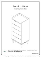 Walker Edison LEEB3B Assembly Instructions Manual