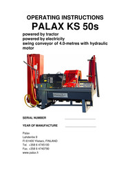 Palax KS 50s Operating Instructions Manual