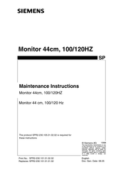 Siemens 30 64 581 B5310 Maintenance Instruction