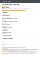 Victor Evolution SEHT60SW Operating Manual