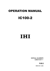 IHI IC100-2 Operation Manual
