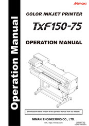 Mimaki TxF150-75 Manuals | ManualsLib