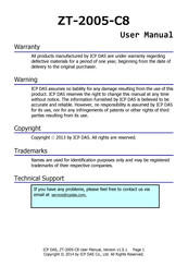Icp Das Usa ZT-2005-C8 User Manual