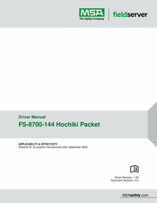 MSA fieldserver FS-8700-144 Driver Manual
