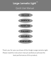 GINGKO Large Lemelia Light Quick User Manual