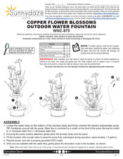 Sunnydaze Decor COPPER FLOWER BLOSSOMS WNC-875 Manual