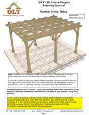 OLT 12ft X 16ft Breeze Pergola Assembly Manual