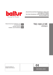baltur 67570010 Instruction Manual For Installation, Use And Maintenance