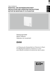 Helios BWM Installation And Operating Instructions Manual