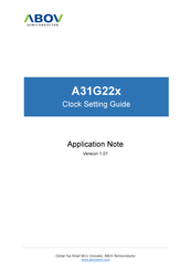 Abov A31G22x Manual