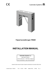 Automatic Systems TR450 Installation Manual
