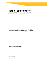 Lattice Semiconductor iCE40 Ultra Usage Manual