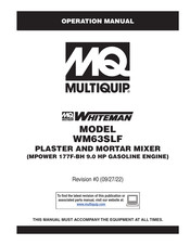 MULTIQUIP WHITEMAN WM63SLF Operation Manual
