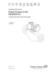 Endress+Hauser Proline Promass E 200 Operating Instructions Manual