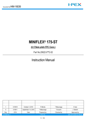 I-Pex MINIFLEX 175-ST Operator's Manual