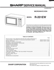 Sharp R-201EW Service Manual