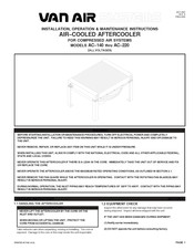 Van Air Systems AC-220 Installation, Operation & Maintenance Instructions Manual