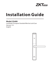 Zkteco ZL600 Installation Manual
