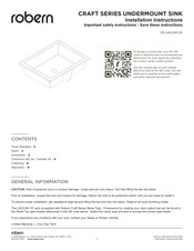 Robern CB-LAV2UM-101 Installation Instructions Manual