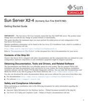 Oracle Sun Server X2-4 Getting Started Manual