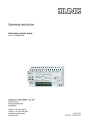 Jung RS8REGHE Operating Instructions Manual