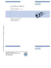 Burkert BBS-04 Operating Instructions Manual