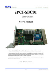 Daq System cPCI-SBC01 User Manual