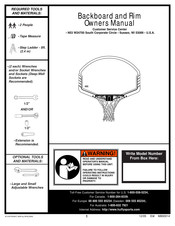 Huffy Backboard and Rim Owner's Manual