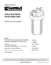 Kenmore 625.384480 Owner's Manual