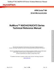 Nuvoton NuMicro NUC442 Series Technical Reference Manual