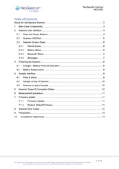 Si-WARE SYSTEMS NeoSpectra NEO1001 Manual