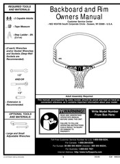 Huffy Backboard and Rim Owner's Manual