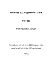 TRAC WM1260 Installation Manual