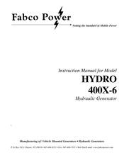 Fabco Power Hydro 400X-6 Instruction Manual