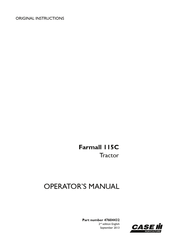 Case Farmall 115C Operator's Manual