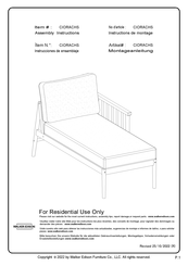 Walker Edison CIORACHS Assembly Instructions Manual