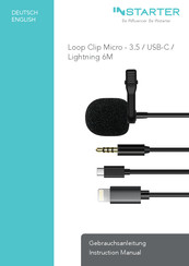 Starter Loop Clip Micro-3.5/USB-C/Lightning 6M Instruction Manual