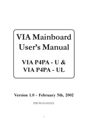 VIA Technologies P4PA User Manual