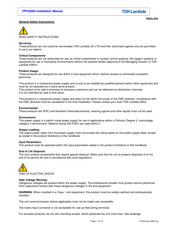 TDK-Lambda TPF45000 Installation Manual