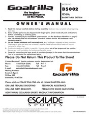 Escalade GOALRILLA GS60c Owner's Manual