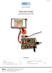 IDS AM-800480N6TZQW-T06H Quick Start Manual