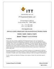 Itt Skotch Trifecta T4600 Series Installation, Operation And Maintenance Instructions